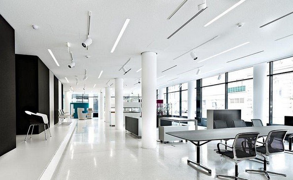 黑白搭配的辦公環境設計